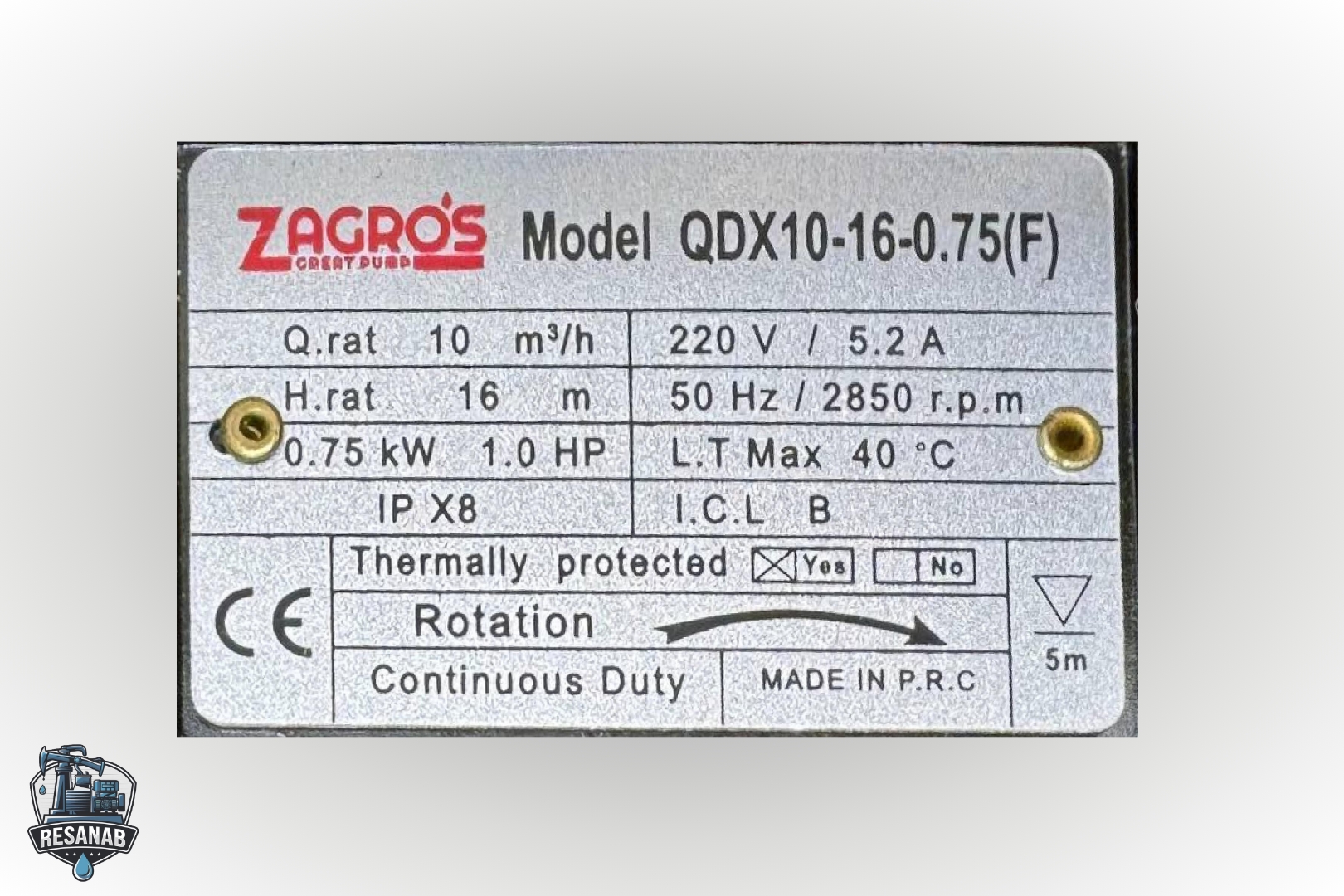 Zagros-QDX10-16-0.75F-03